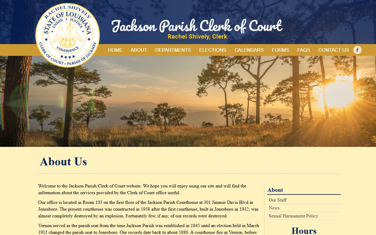 Jackson Parish County Clerk of Court history and records