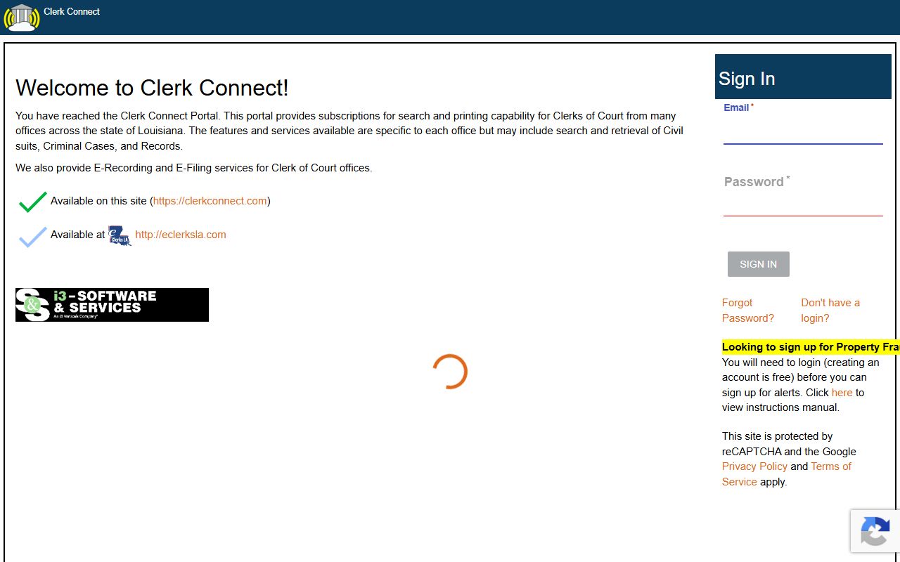 Jackson Parish court records ClerkConnect online inquiry