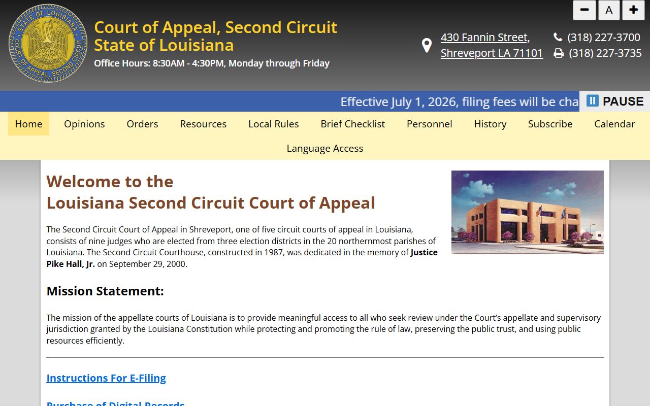Jackson Parish County District Court Second Circuit appeal records
