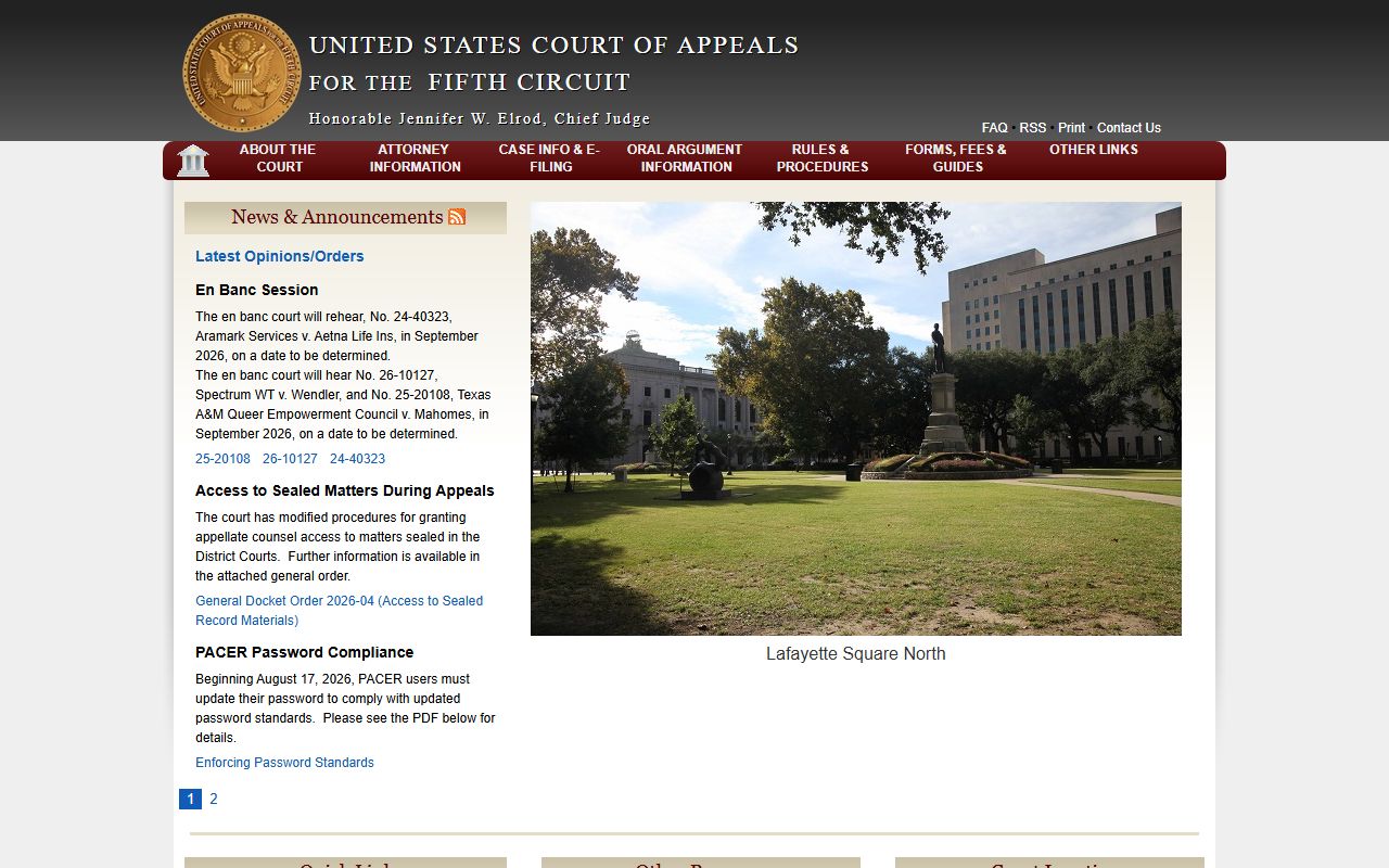 Jackson Parish federal appellate court records Fifth Circuit