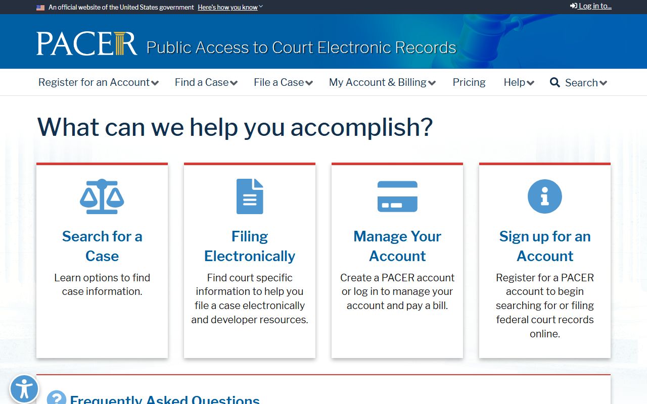 Jackson Parish federal court records PACER access