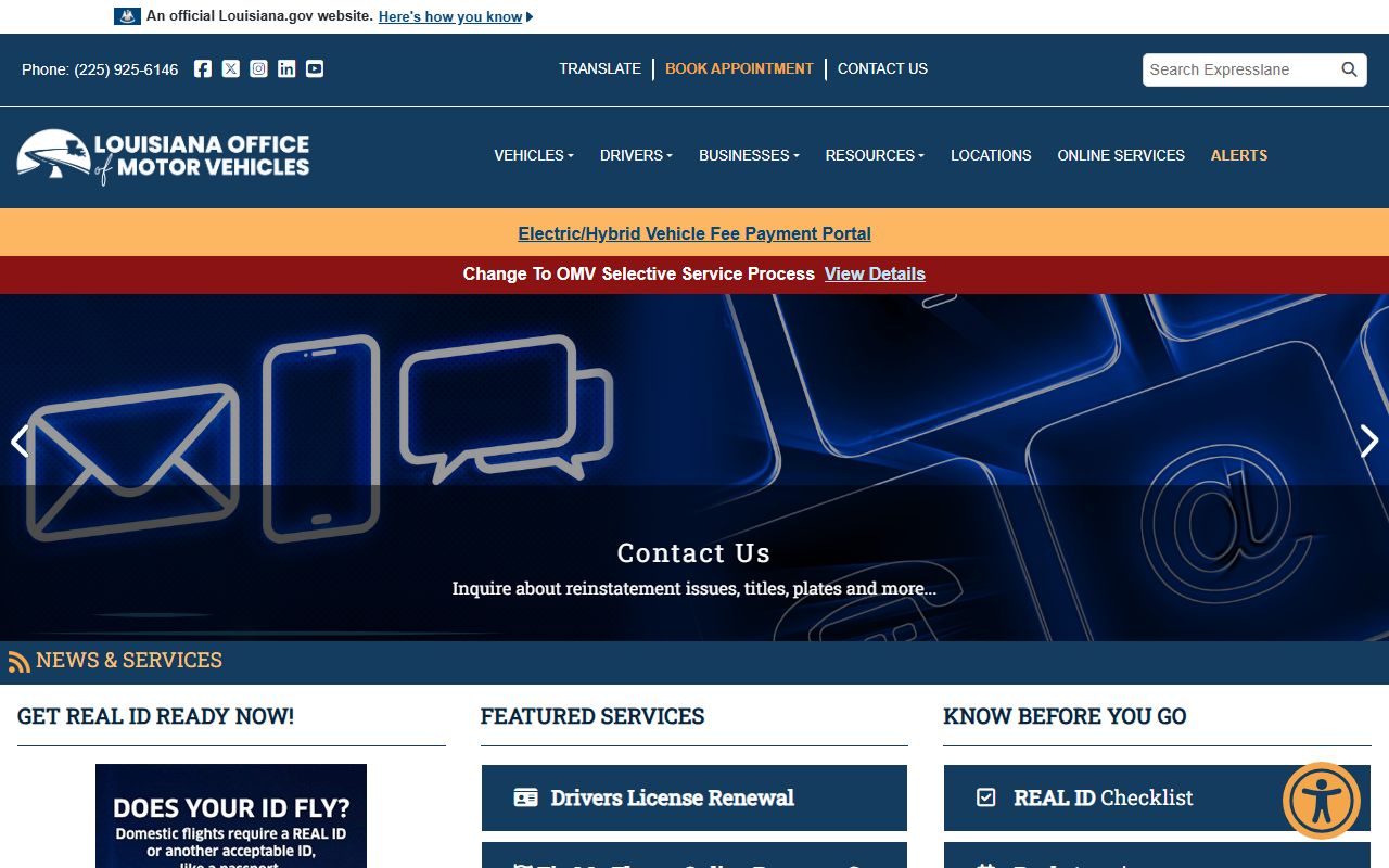 Jackson Parish County traffic court records Louisiana OMV ExpressLane